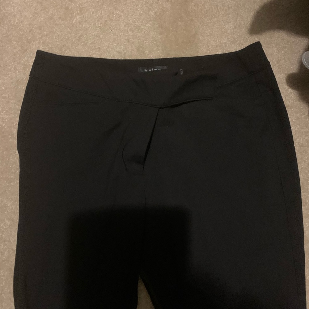 Black stretch boot cut pants